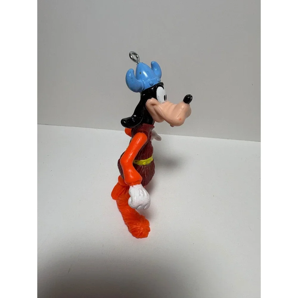 Disney Goofy Viking PVC Figure Keychain Ornament Blue Horned Helmet